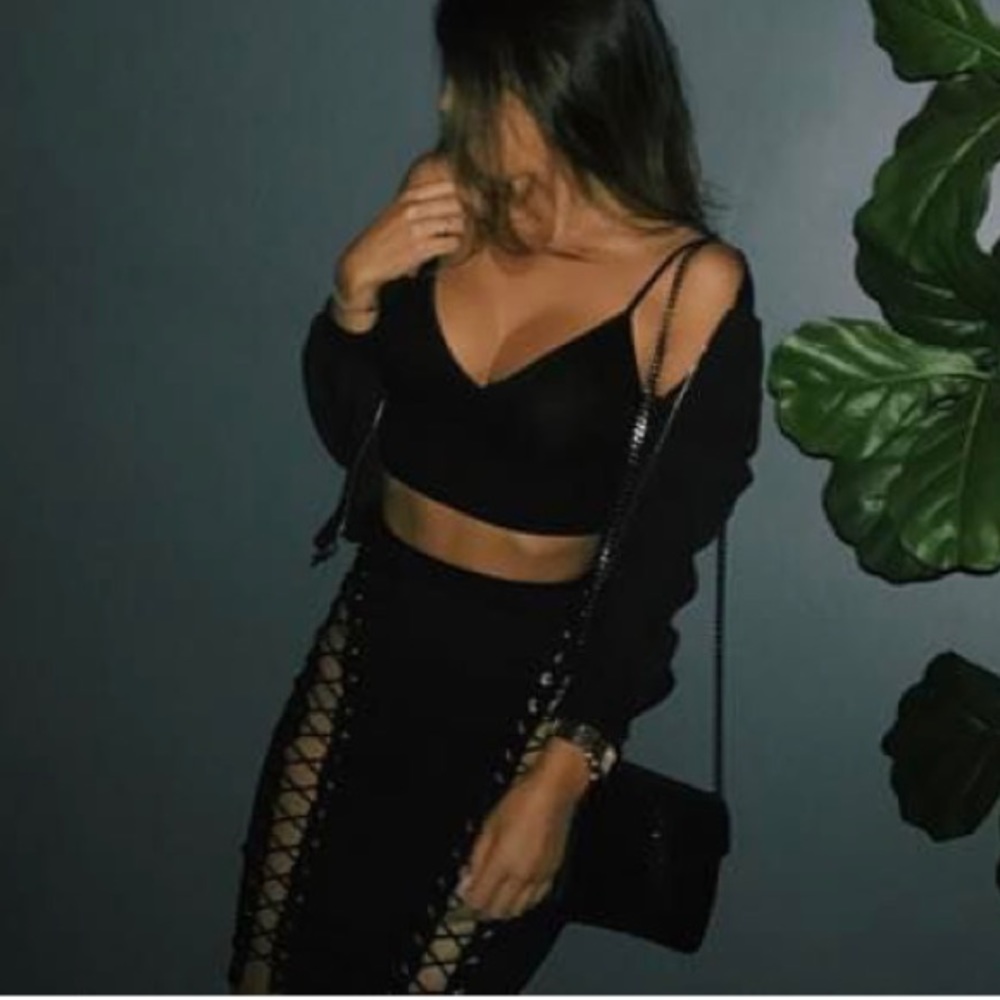 Lace up skirt